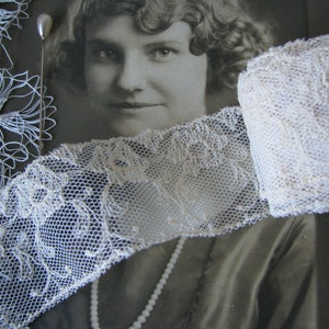 Antique Lace Trim, Point De Gauze Lace Trim, Netting Lace, Floral Lace Trim, Antique Wedding Lace, Antique Cream Lace, Antique Sewing Lace