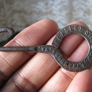 Antique Button Hook, Advertising Button Hook, Victorian Button Hook, Shoe Button Hook, Beasley Shoe Co., Antique Advertising