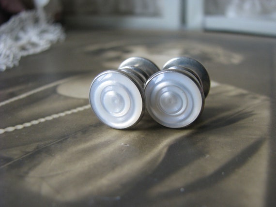 Gifts For Men, Art Deco Snap Cuff Links, Mother O… - image 4