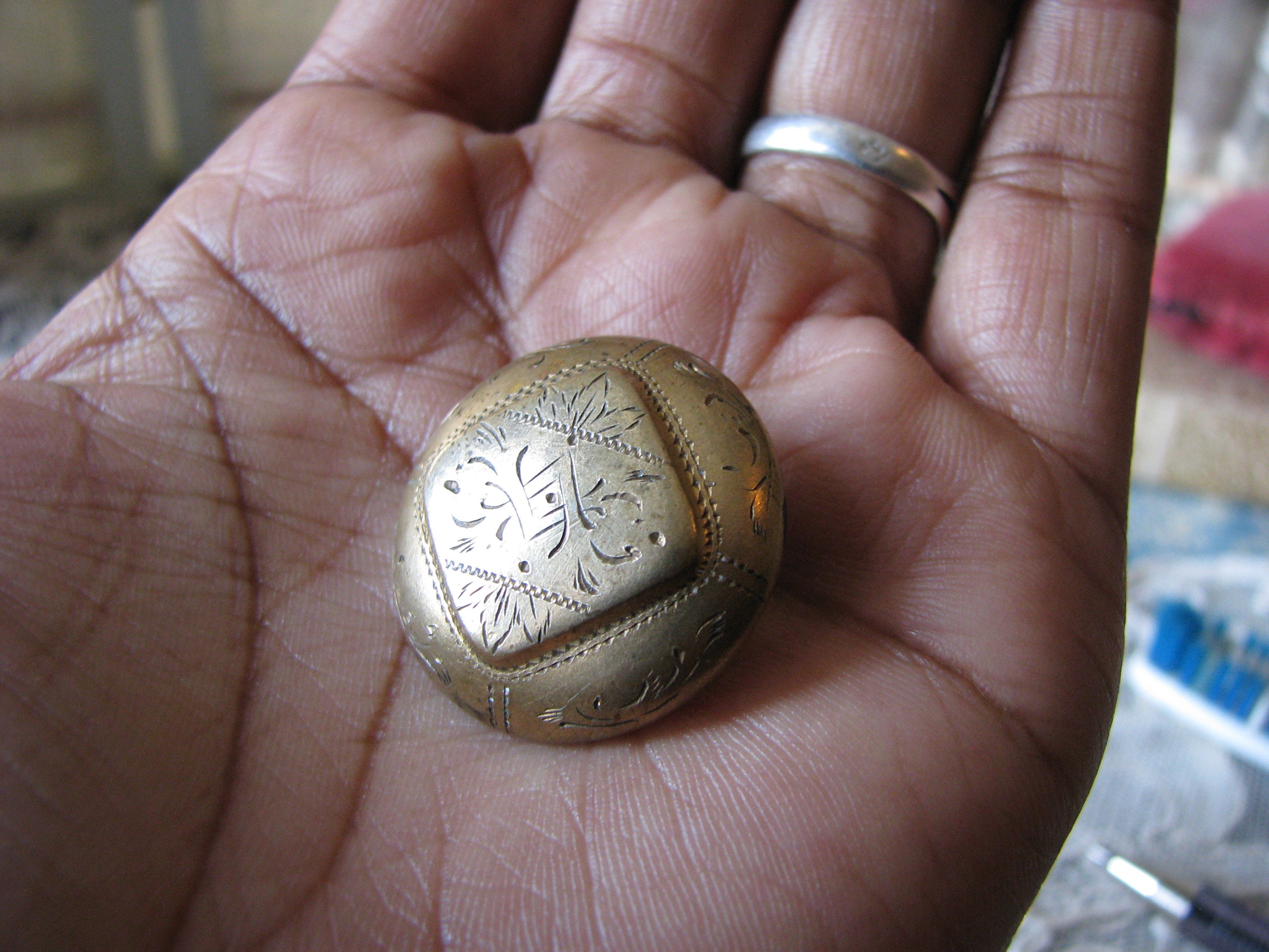 Antique Victorian Chased Brass Button, Gold Gilt - Etsy