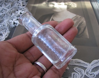 Frasco vial miniatura victoriano antiguo, coleccionable