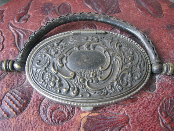 Antique Collar Box, Vctorian Collar Box, Leather … - image 3