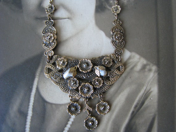 Antique Festoon Necklace, Art Deco Festoon Neckla… - image 2