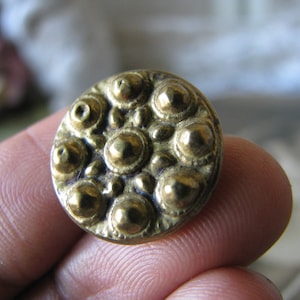 Antique Picture Button, Victorian Picture Button, Flower Picture Button, Large Picture Button, Victorian Sewing Notions, Collectable Button