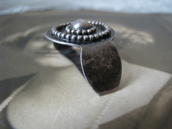 Vintage Scarf Ring, Sterling Silver Scarf Ring, B… - image 8