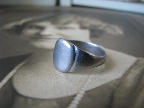 Antique Signet Ring, Edwardian Signet Ring, Unisex