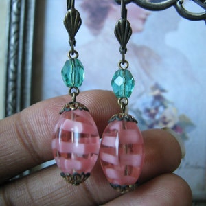 Antique Bead Earrings, French Bead Earrings, Assemblage Earrings, Handmade Earrings, Upcyled Earring, Recycled Jewelry, Drop Earrings