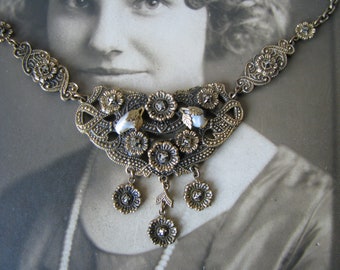 Antique Festoon Necklace, Art Deco Festoon Necklace, Antique Pearl Necklace, Wedding Necklace, Bridal Necklace, Wedding Jewelry