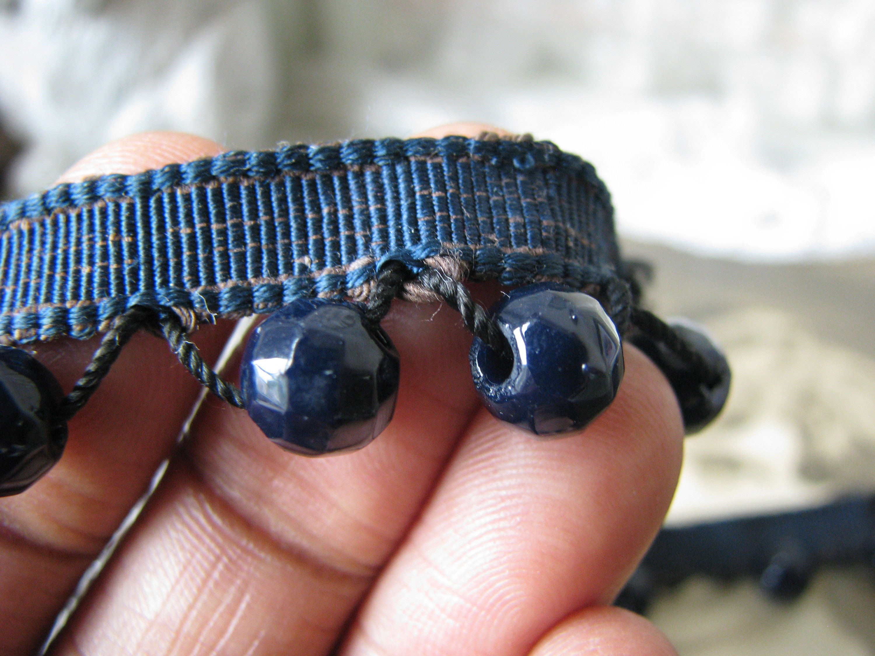 Antique Glass Nailhead Beads - TSP Cobalt Blue 4mm Round