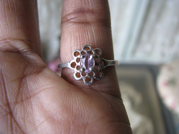 Sterling Silver Amethyst Ring, Pale Amethyst Ring… - image 5