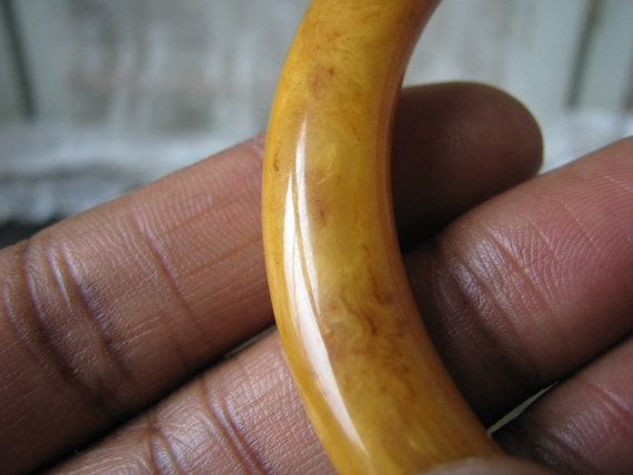 Art Deco Celluloid Bangles, Butterscotch Celluloi… - image 7