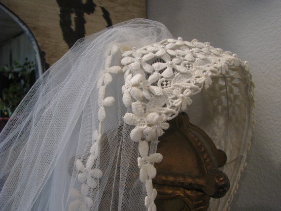 Vintage Wedding Veil, Vintage Bridal Veil, Floral… - image 4