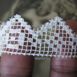 Antique Lace Trim, Antique Lace Trim, Antique Filet Lace, Cream Colored Lace Trim, Cotton Lace Trim, Antique Wedding Lace, Antique Lace