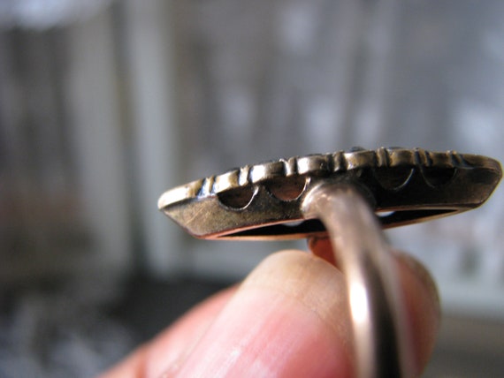 Antique Paste Ring, Victorian Paste Ring, 10kt Ro… - image 7