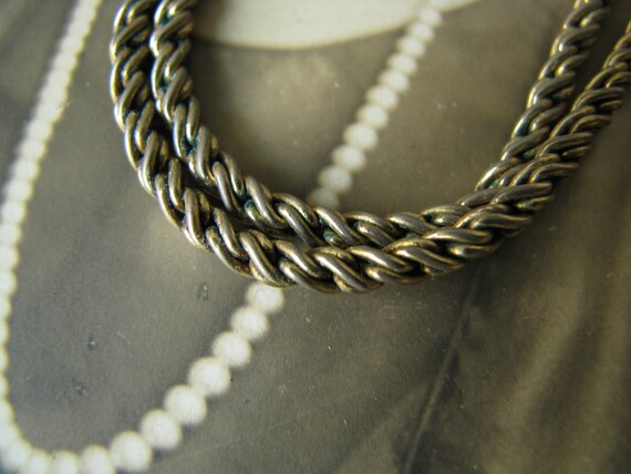 Vintage Gold Plated Napier Wheat Link Rope Chain … - image 3