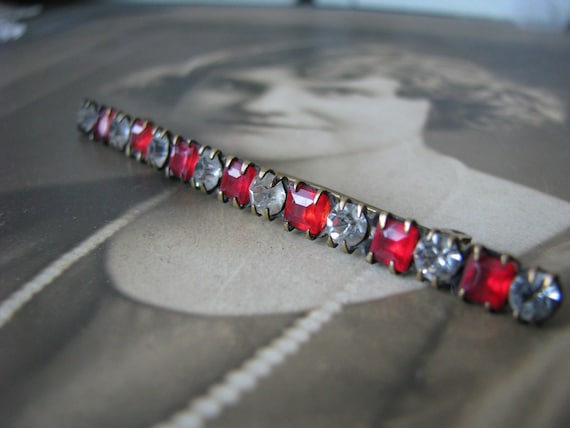 Pot Metal Brooch 1920's Paste Stones - Etsy