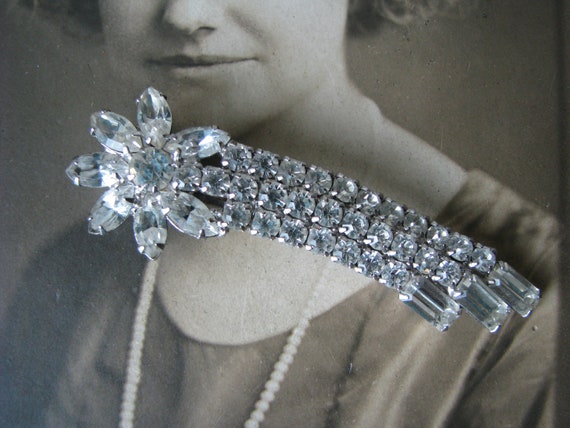 Vintage art deco barrette - Gem