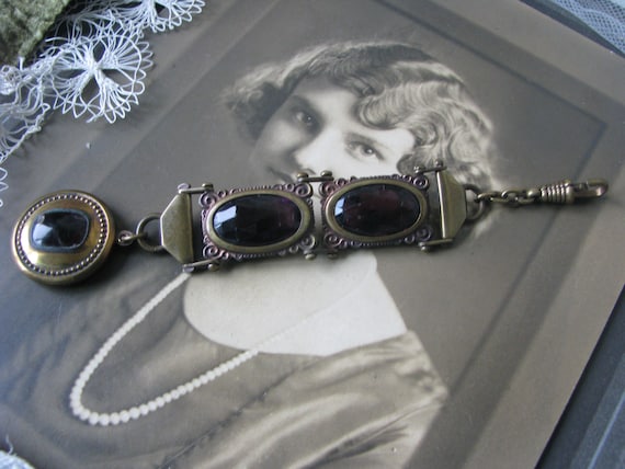 Antique Pocket Watch Fob & Chain, Victorian Watch… - image 2