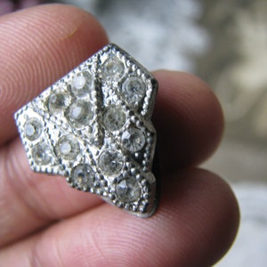 Art Deco Dress Clip, Art Deco Paste Dress Clip, Small Paste Dress Clip, Rhinestone Dress Clip, Geometric Dress Clip, Wedding Clip, Bridal