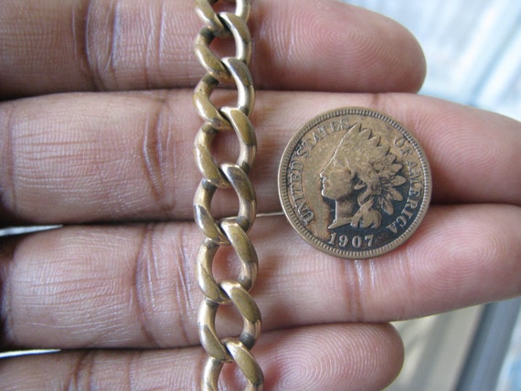 Antique Pocket Watch Chain, Gold Filled Pocket Wa… - image 5