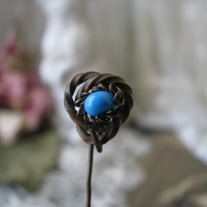 Antique Victorian Stick Pin, Antique Handmade Stick Pin, Wire Stick Pin, Whimsical Stick Pin, Wedding Gifts, Bridal Gifts, Something Blue