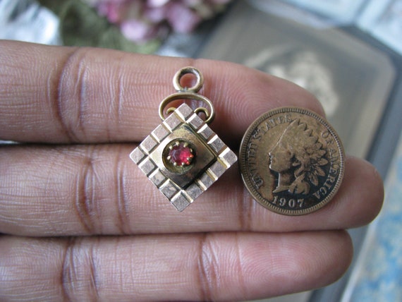 Antique Paste Pendant, Victorian Paste Pendant, A… - image 7