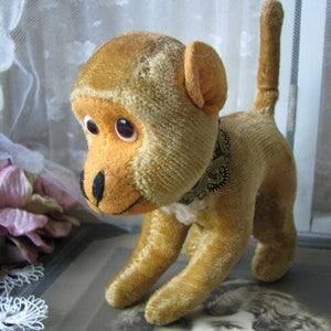Vintage Steiff Monkey, Vintage Stuffed Monkey, Steiff Plush Monkey, Miniature Stuffed Monkey, Small Stuffed Monkey, Toy Monkey