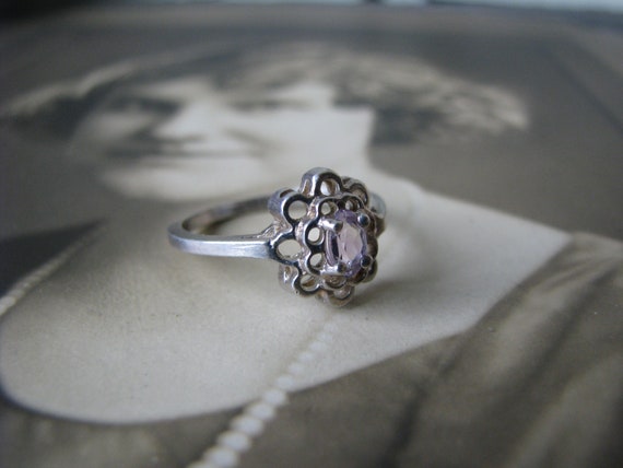 Sterling Silver Amethyst Ring, Pale Amethyst Ring… - image 4