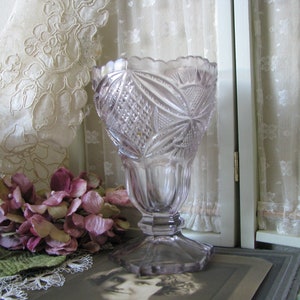 Antique Wedding Vase, Bridal Vase, Pressed Glass Vase, EAPG Glass Vase, Antique Pedestal Vase, Wedding Gifts, Bridal Gifts, Gifts For Brides