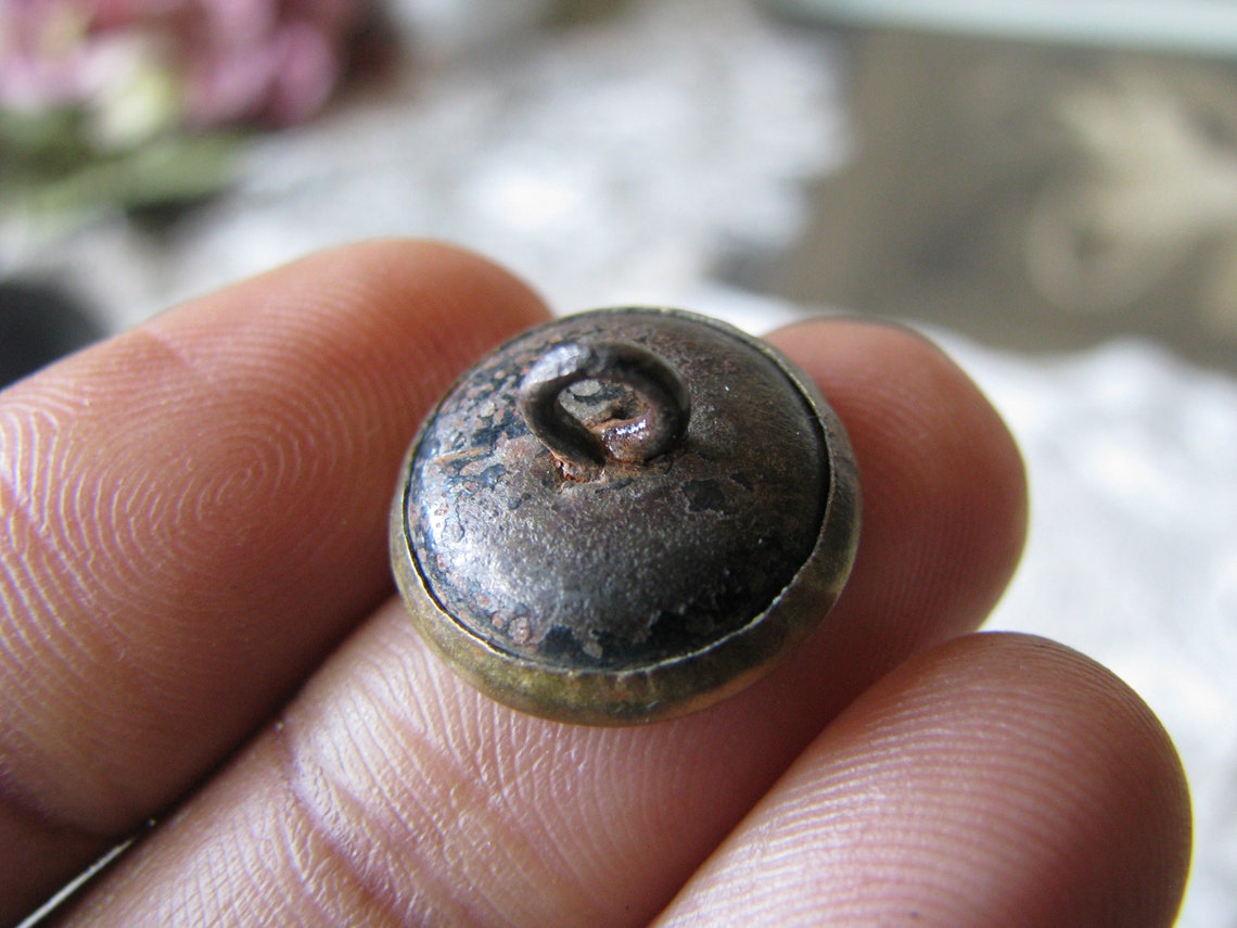 Antique Pewter Button Victorian Pewter Button Antique Etsy Australia
