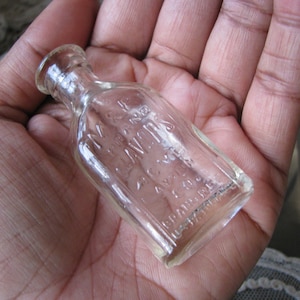 Antieke Sample Bottle, ACME Flavoring Co, M & R Brand Smaken, Kleine antieke fles, Antieke Extract Fles
