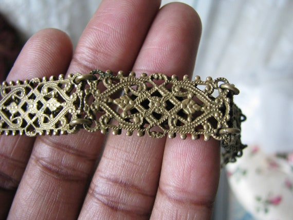 Antique Victorian Bracelet, Pecking Glass Bracele… - image 9