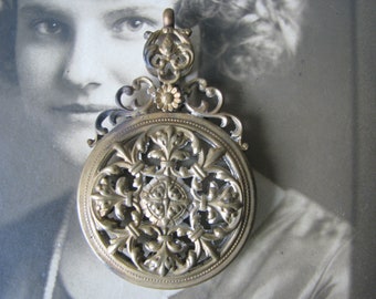 Antique Mourning Locket, Antique Hair Locket, Victorian Mourning Locket, Antique Etruscan Locket, Antique Swivel Locket, Wedding