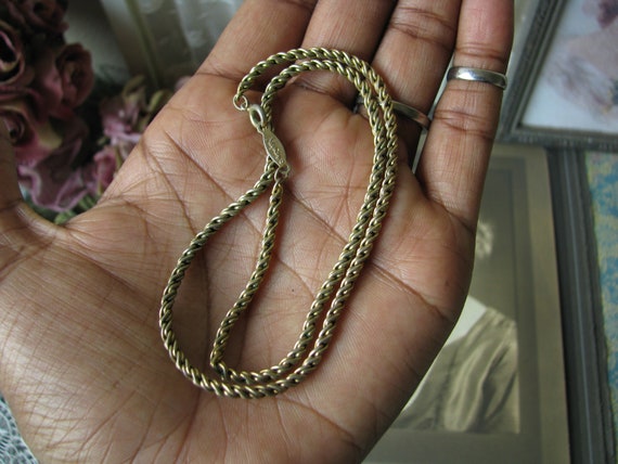 Vintage Gold Plated Napier Wheat Link Rope Chain … - image 2