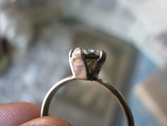 Art Deco Paste Ring, Solitaire Paste Ring, Paste … - image 3
