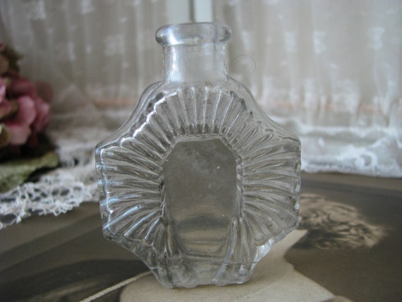 Antique Perfume Bottle, Antique Molded Glass Bott… - image 1