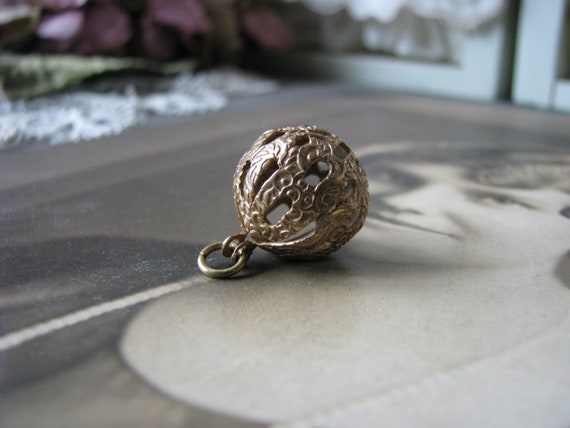 Antique Victorian Pendant, Victorian Filigree Pend