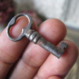 Miniature Antique Key Pendant, Small Antique Key, Antique Steampunk Key, Steampunk Skeleton Key, Key Pendant