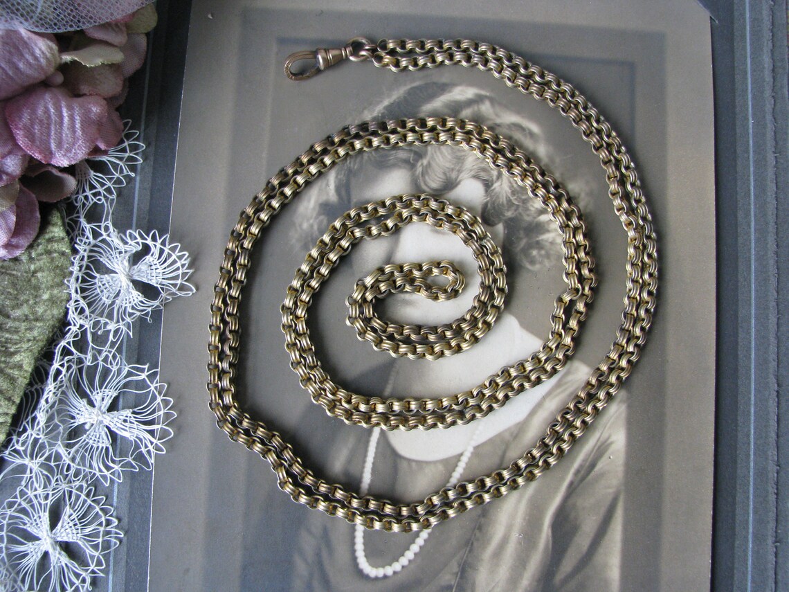 Large Antique Pocket Watch Chain Gold Filled Pocket Watch - Etsy