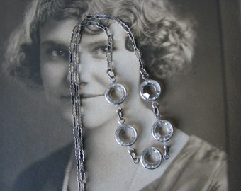 vintage Cut Crystal Choker, Vintage Crystal Necklace, Vintage Wedding Necklace, Bridal Necklace