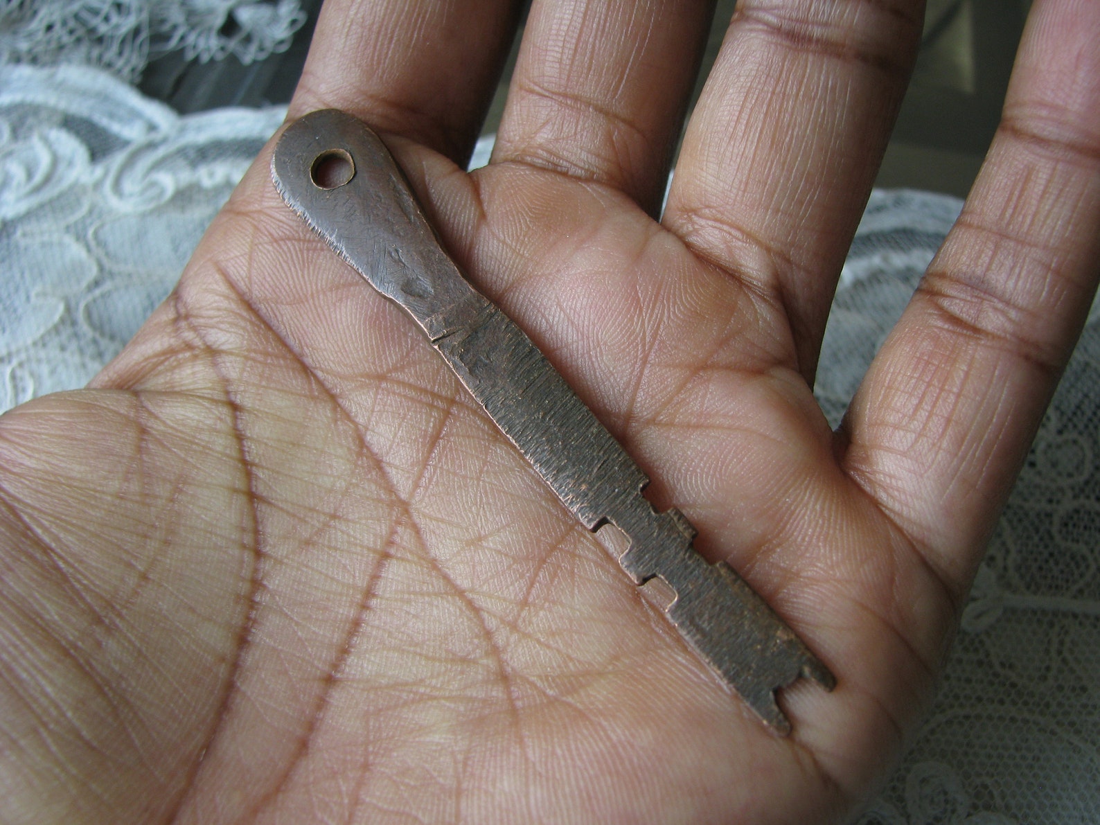 Antique Copper Key Handmade Copper Key Rare Copper Key Flat Etsy