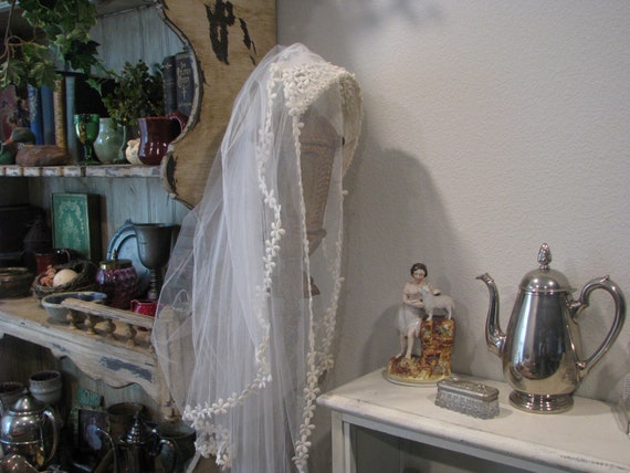 Vintage Wedding Veil, Vintage Bridal Veil, Floral… - image 2