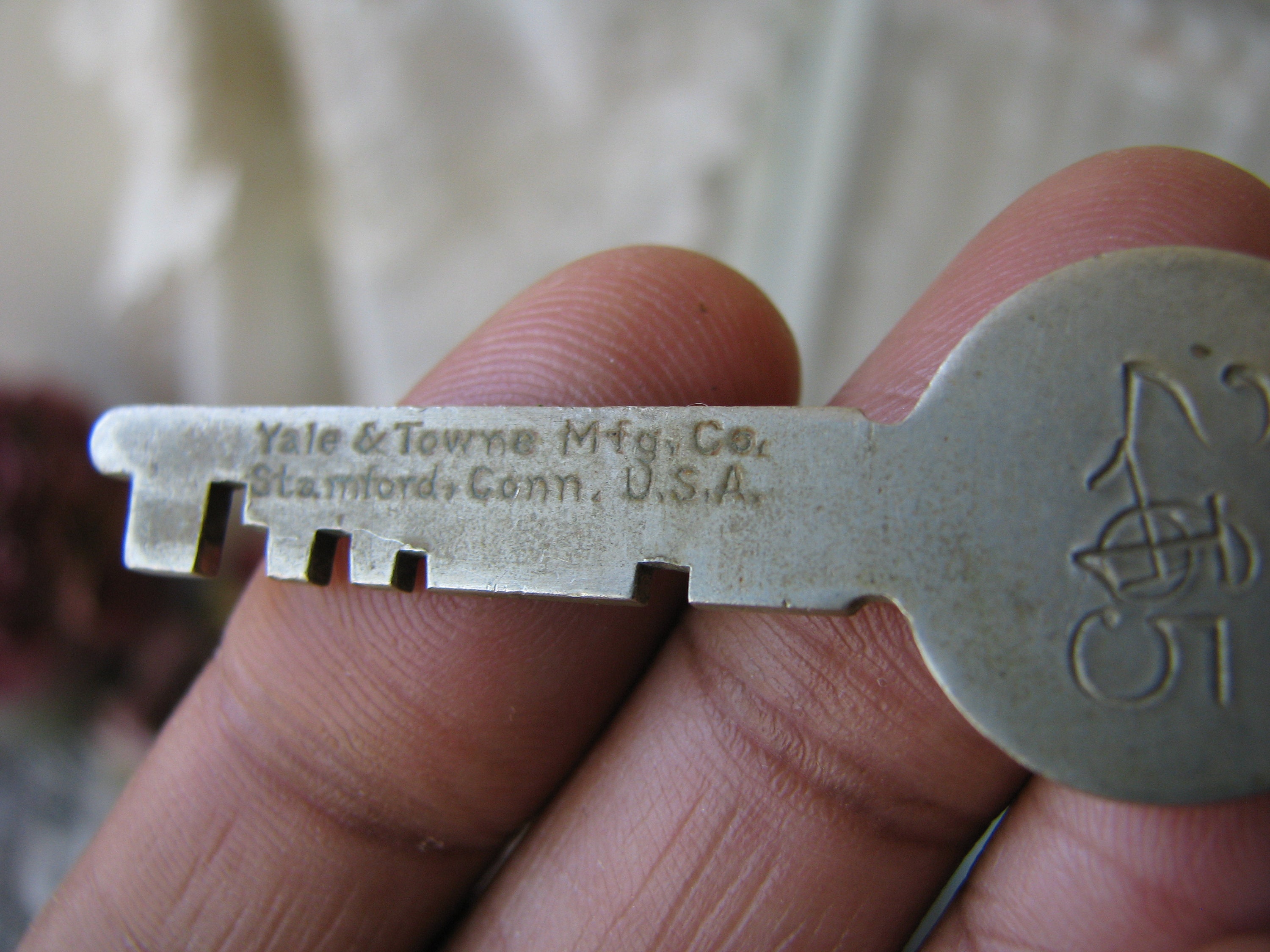 Antique Brass Key Flat Brass Key Antique Yale Padlock Key Etsy UK