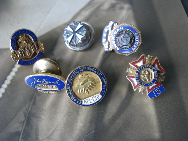 Vintage Lapel Pins Gold Filled Pins Vintage Achievement Etsy