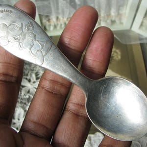 Vintage Baby Spoon, Mickey Mouse Vintage Child&#39;s Spoon, Silver Baby Spoon, Silver Child&#39;s Spoon, Silver Plate baby Spoon, Classic Baby Spoon