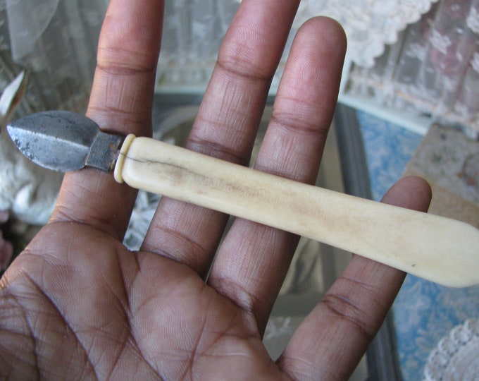 Antique Letter Opener, Victorian Letter Opener, Bone Letter Opener