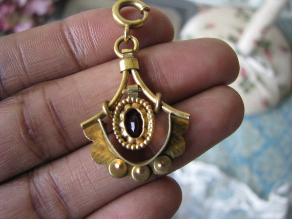 Antique Paste Pendant, Victorian Paste Pendant, A… - image 8