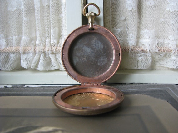 Vintage Pocket Watch Locket, Large Round Locket, … - image 6