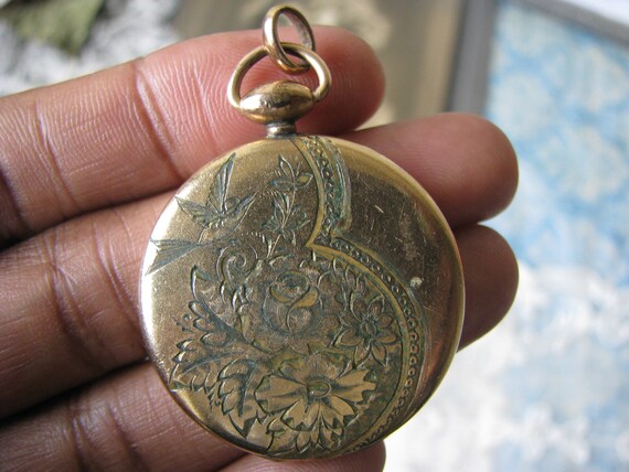 Antique Gold Locket, Victorian Gold Filled Locket,