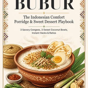 Livro de Receitas de Bubur Indonésio – 6 Receitas de Mingau, Dicas Rápidas de 15 Minutos (PDF)